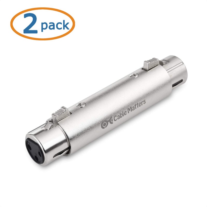 Cable Matters 2-Pack XLR to XLR Gender Changer Adapter - Female to Female - Image 2